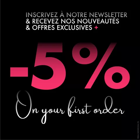 Inscrivez-vous à notre newsletter et recevez 5% sur votre 1er achat